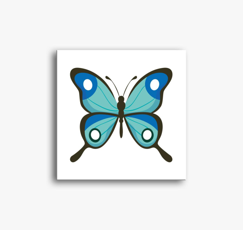 modra slika na platnu