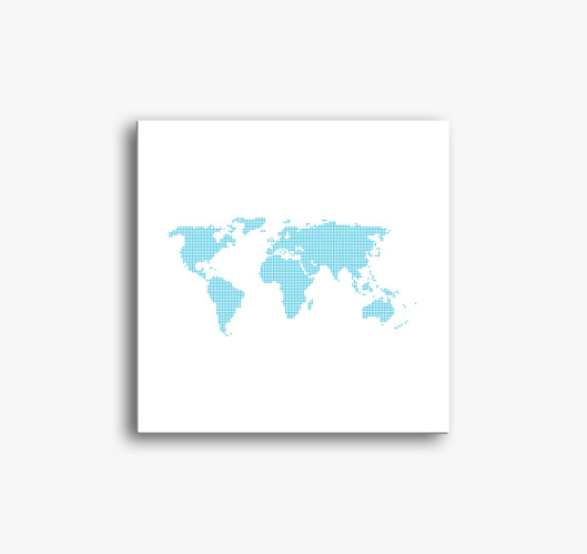 Pontozott modra slika na platn...