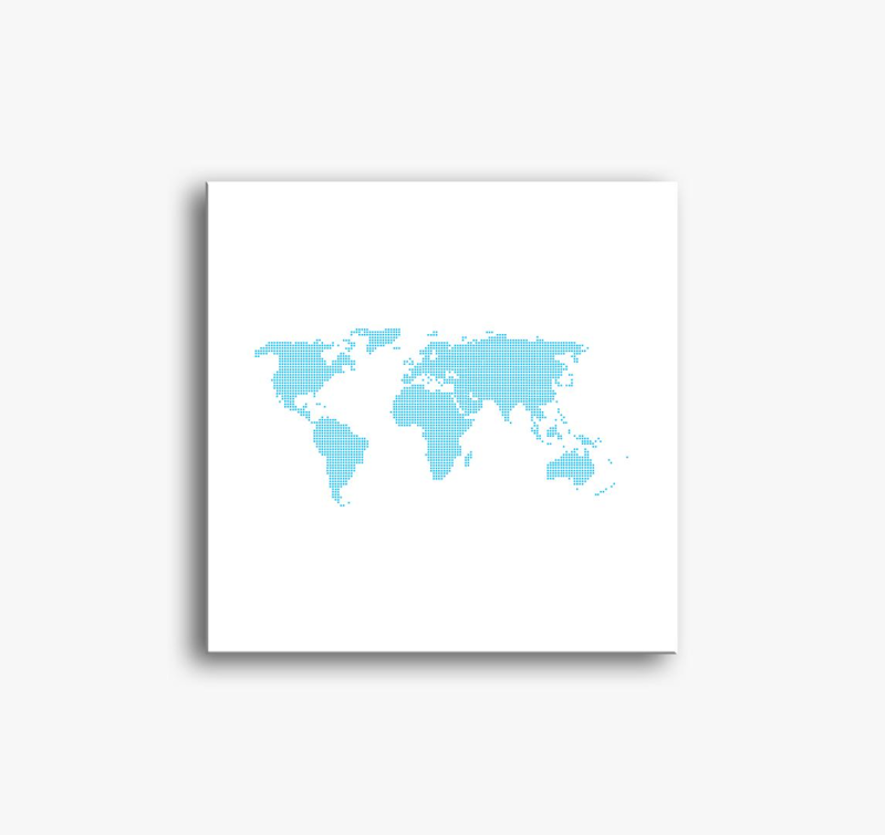 Pontozott modra slika na platnu