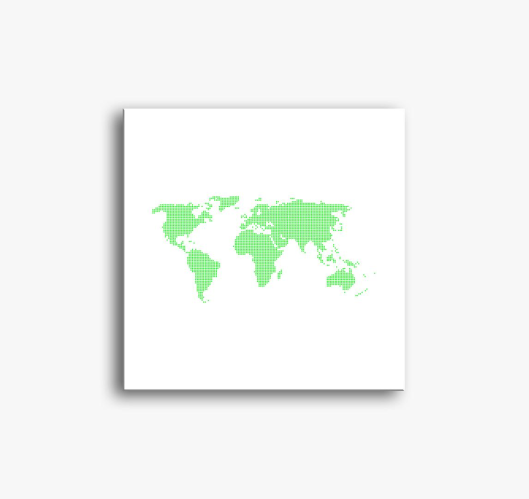 Pontozott zelena slika na plat...