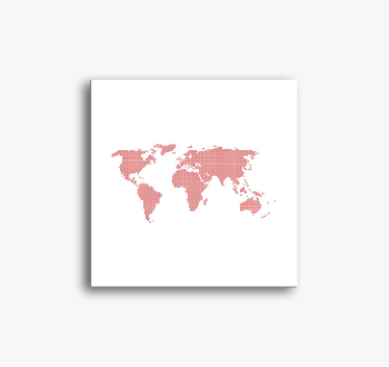 Pontozott rdeča slika na platnu