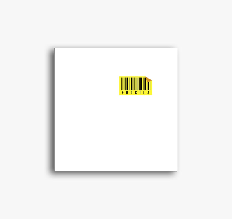 Fragile sticker slika na platnu