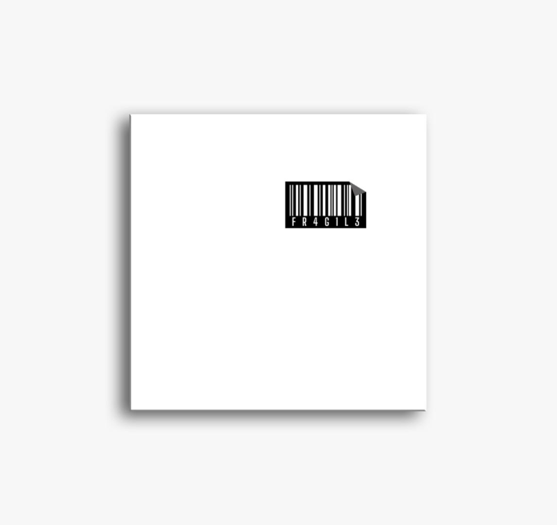 Fragile black sticker slika na platnu