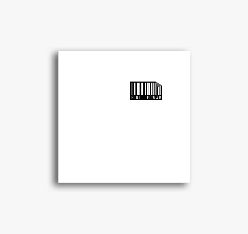 Girl power black sticker slika na platnu