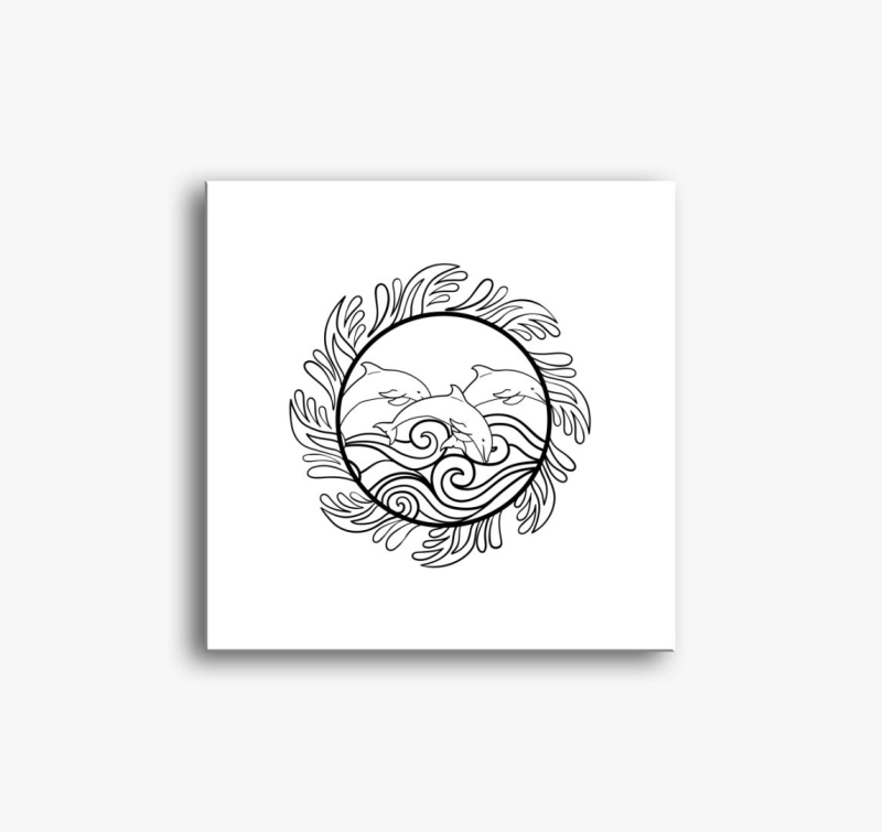 Delfinraj slika na platnu