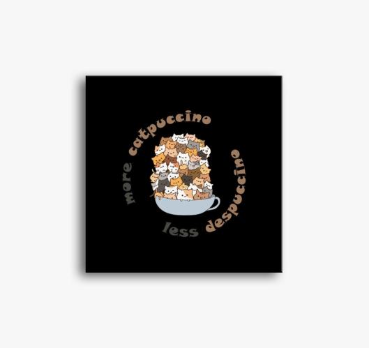 more catpuccino slika na platn...