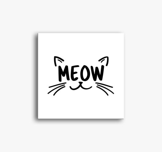 Meow cica slika na platnu