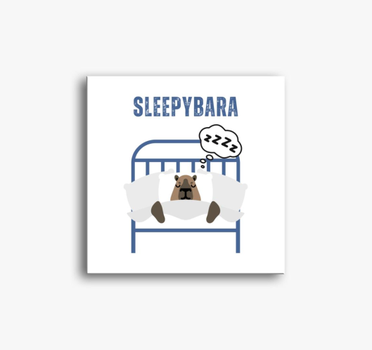 Sleepybara slika na platnu