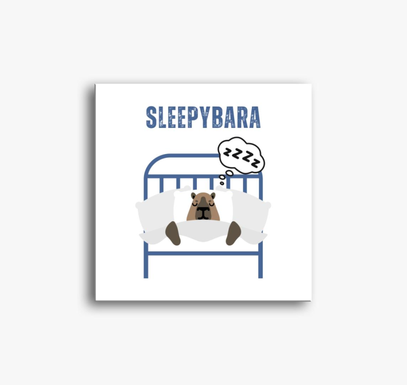 Sleepybara slika na platnu