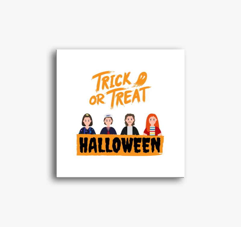 Stranger Things Halloween Trick or Treat slika na platnu
