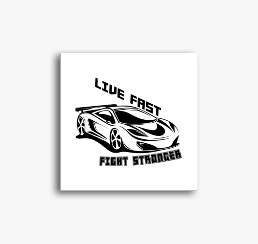 Live fast 3 slika na platnu