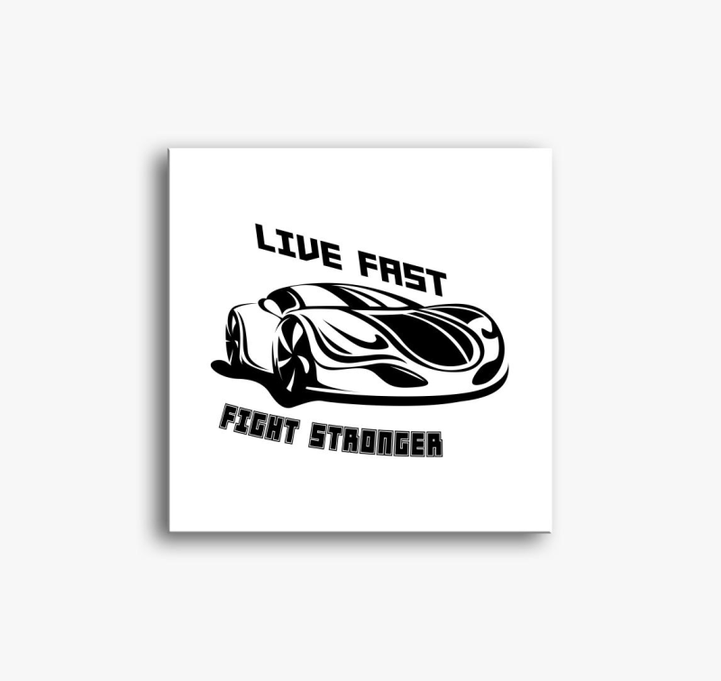 Live fast 4 slika na platnu