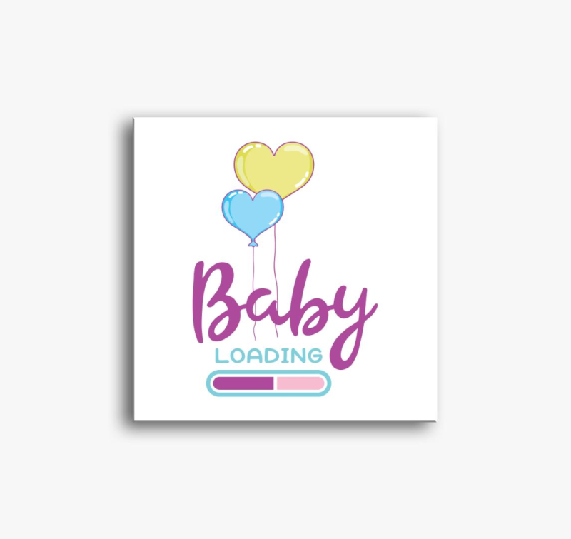 baby loading vijolična slika na platnu
