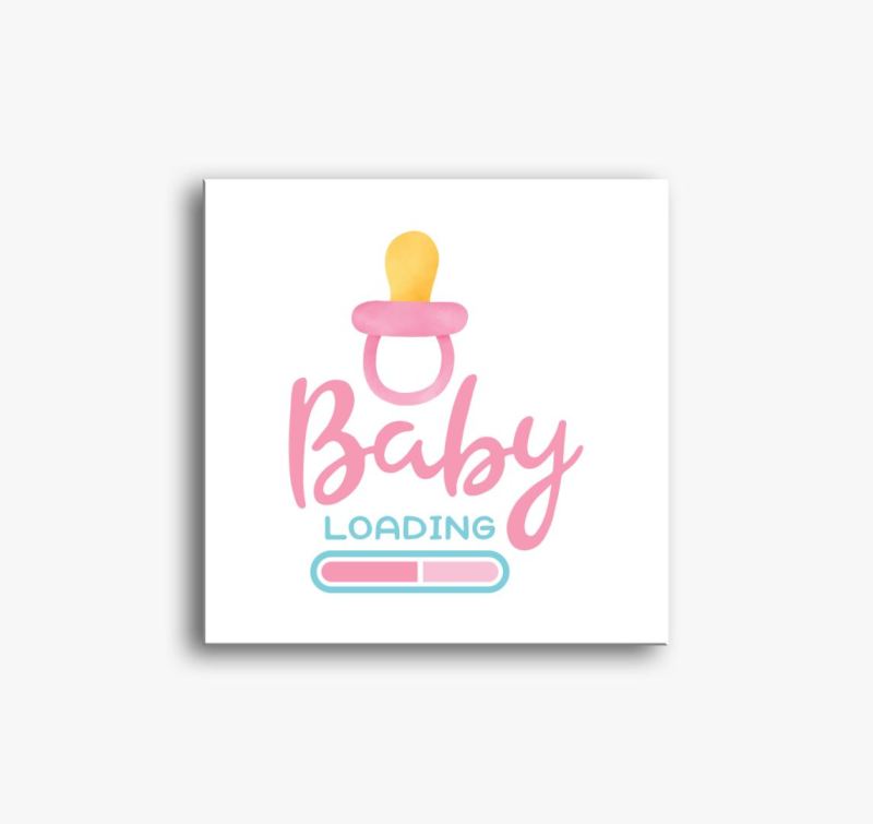 baby loading roza slika na platnu