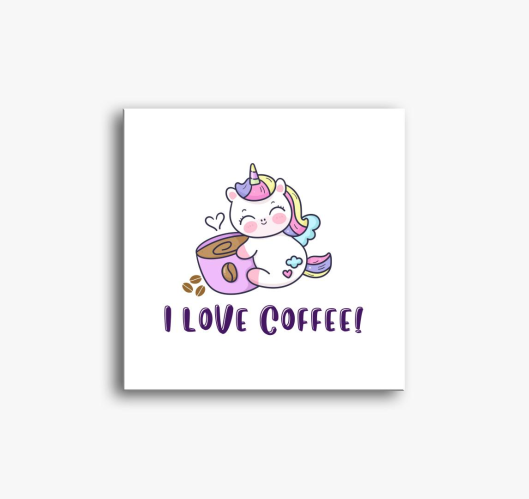 I love coffee Unikornis slika ...
