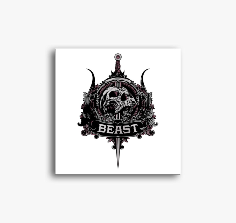 Beast skull slika na platnu