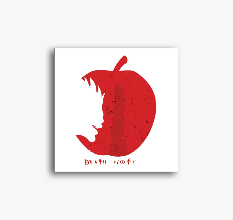 Deathnote apple silhouette slika na platnu