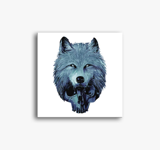 Skull wolf slika na platnu