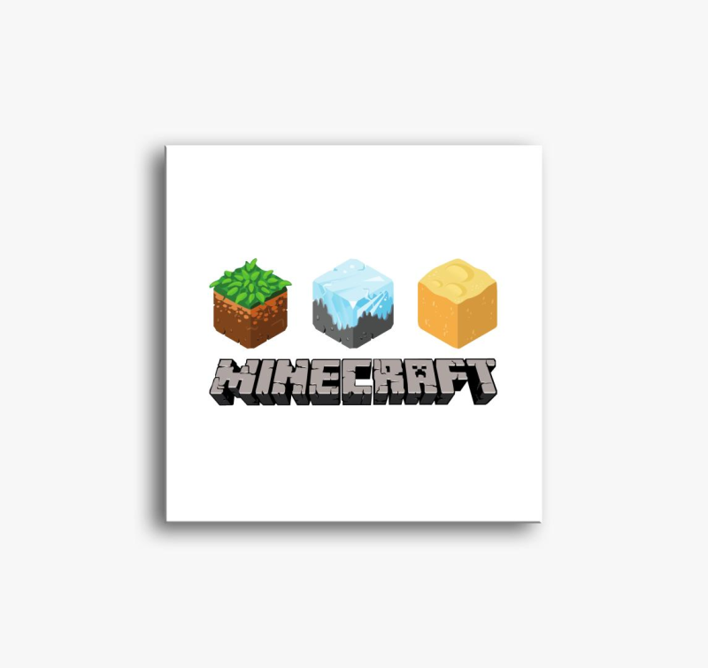 Minecraft felirat slika na platnu