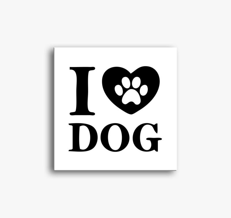 I love dog slika na platnu