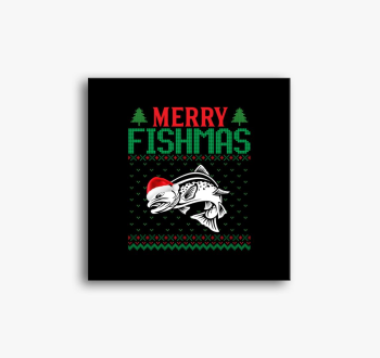 Merry fishmas ribič slika na platnu