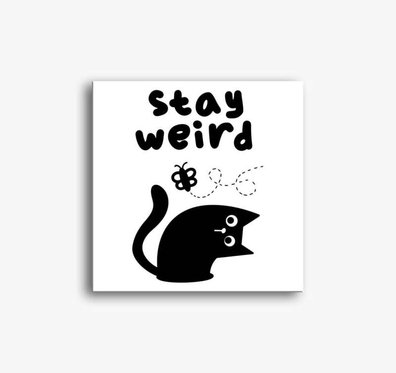 Stay weird slika na platnu