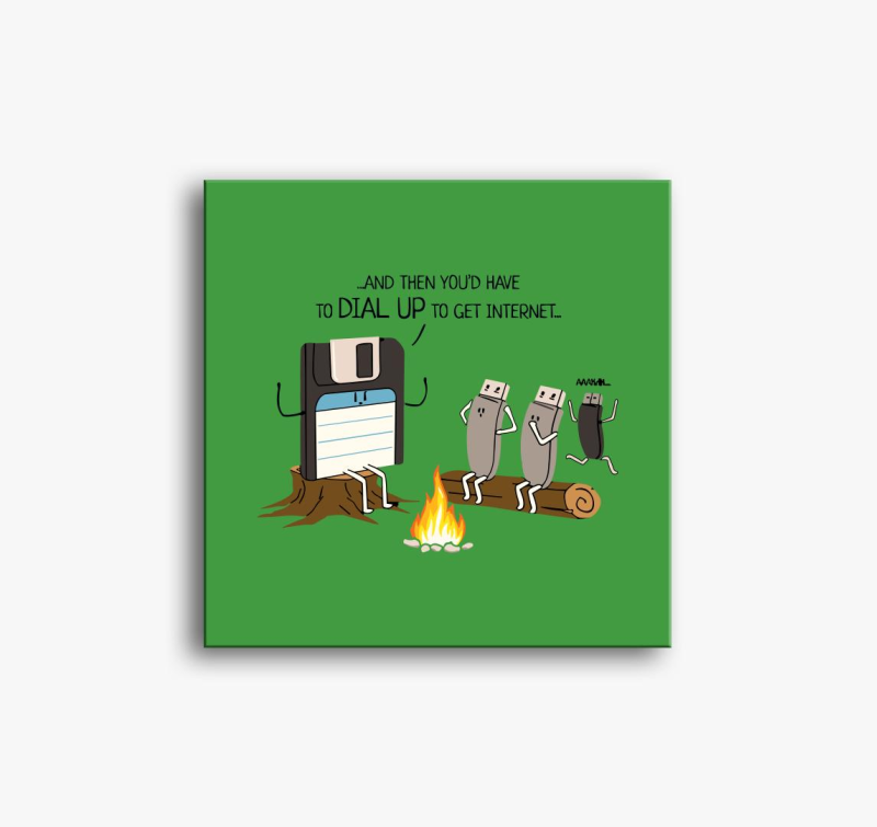 Dial up slika na platnu