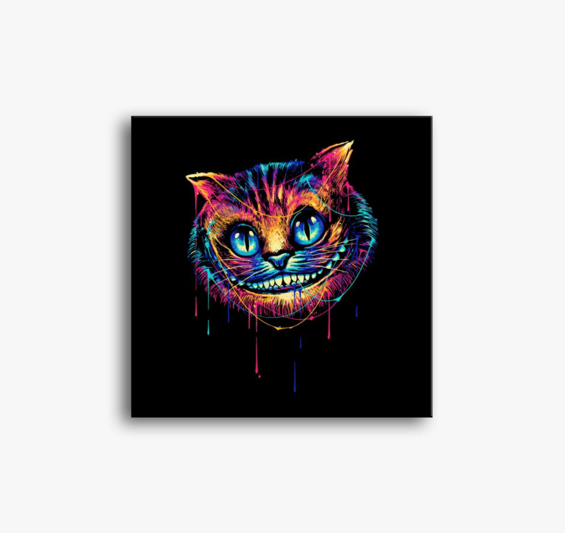 Colorful cat face slika na platnu