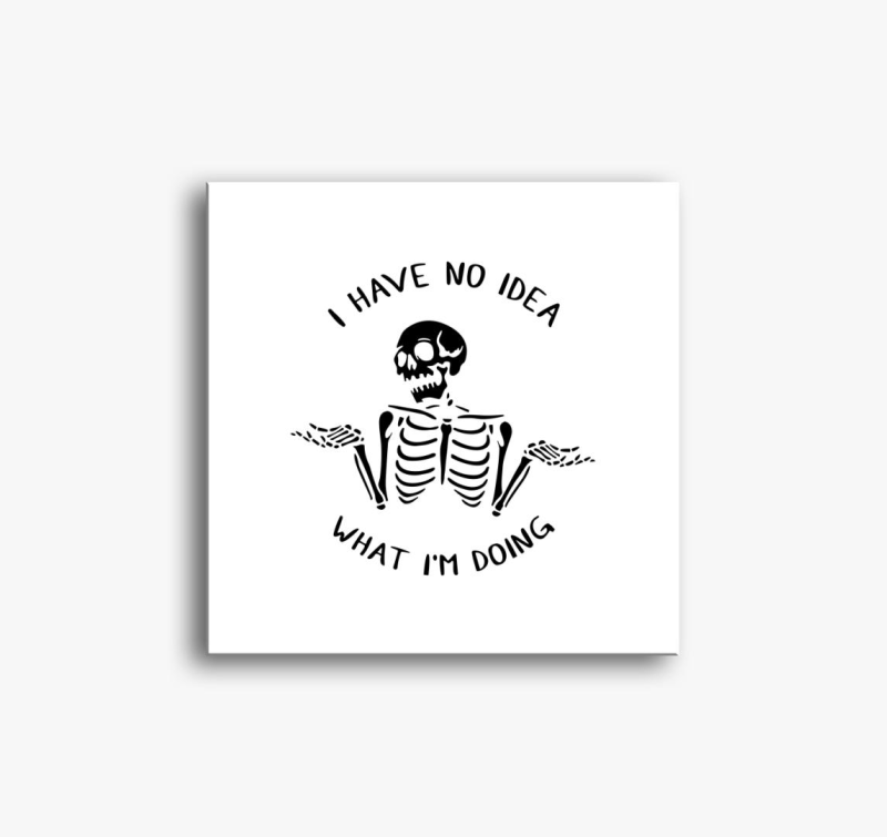 I have no idea slika na platnu