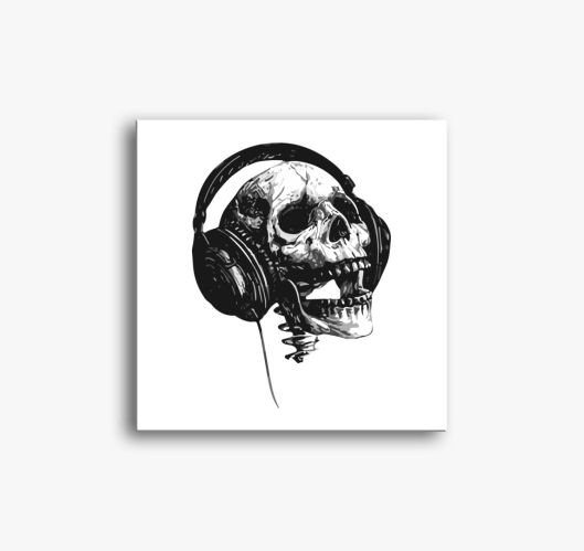 Skull music headset slika na p...
