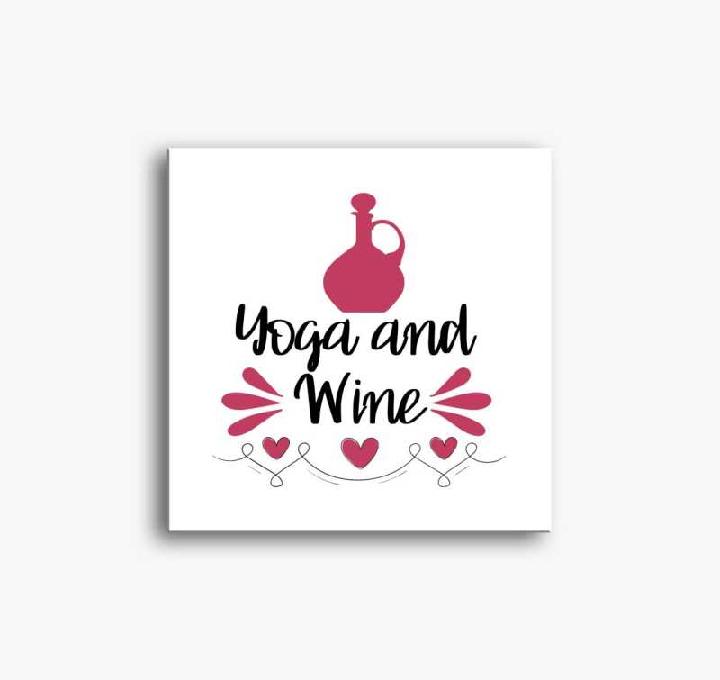 yoga wine slika na platnu