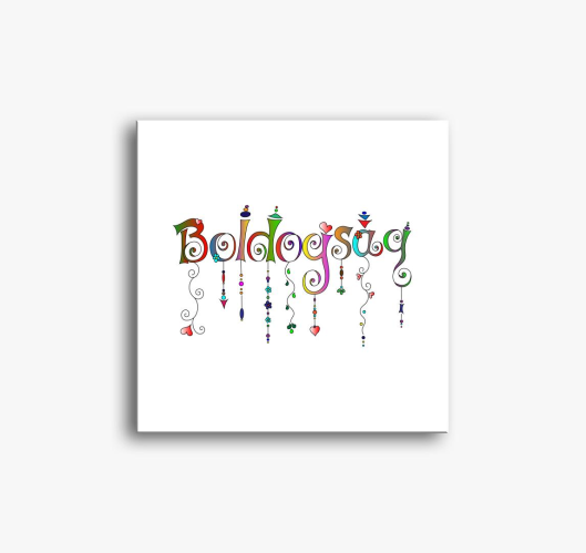 feliratos slika na platnu