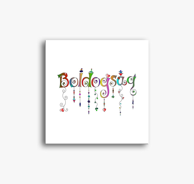 feliratos slika na platnu