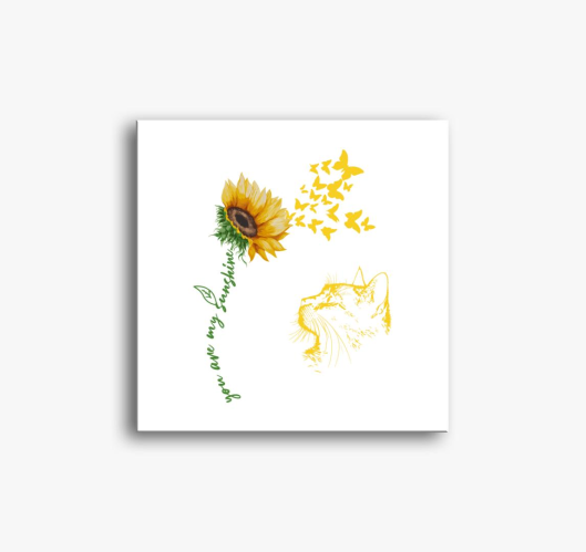 sunshine cat slika na platnu