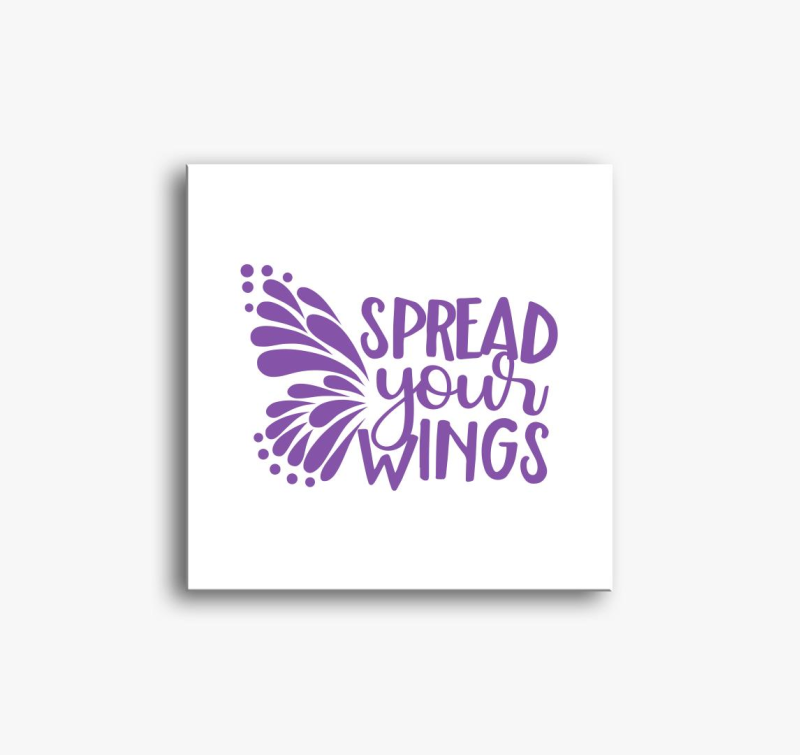 Spread wings vijolična slika na platnu