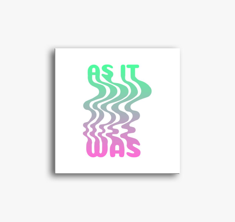 As it was Kot slika na platnu