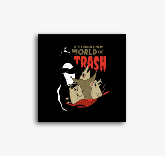 szemetes slika na platnu