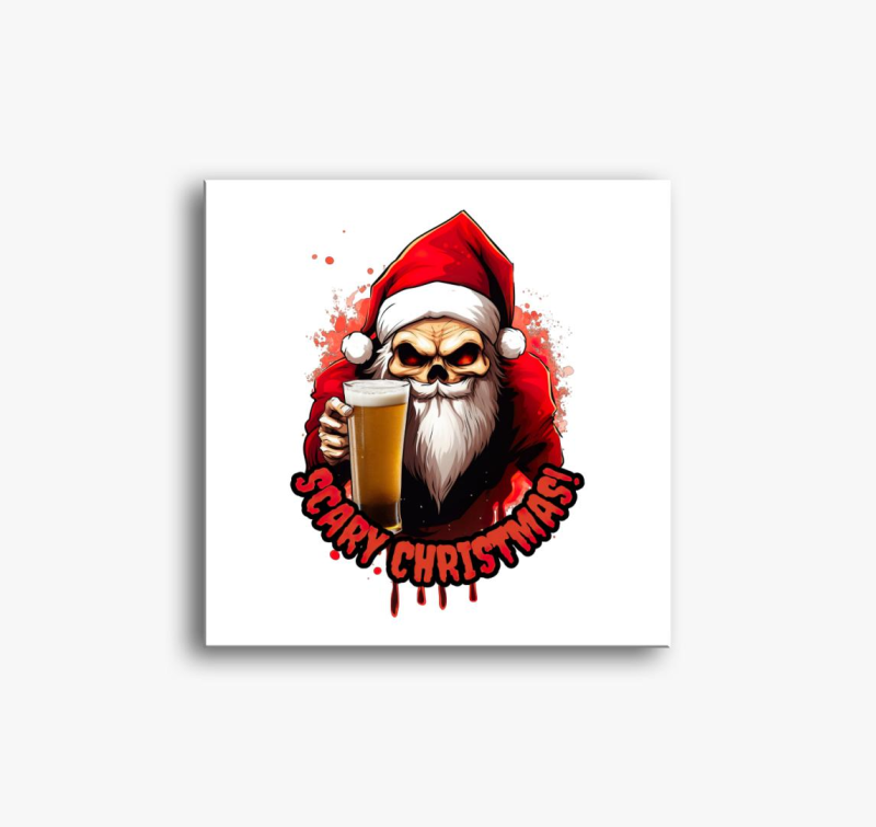 koponya rdeča szemekkel in slika na platnu