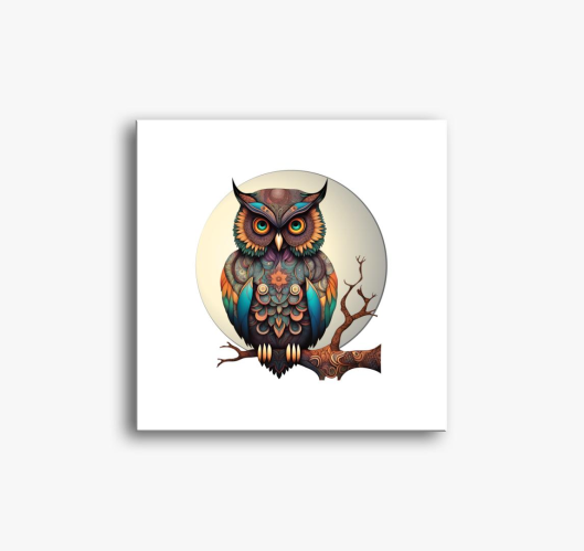 Zentangle bagoly slika na plat...