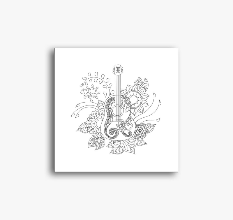 kitara slika na platnu