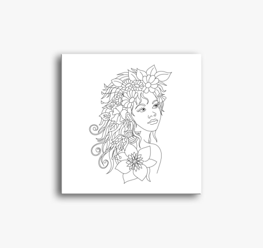 dekle slika na platnu