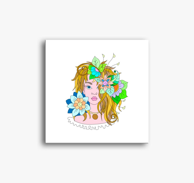 Dekle slika na platnu