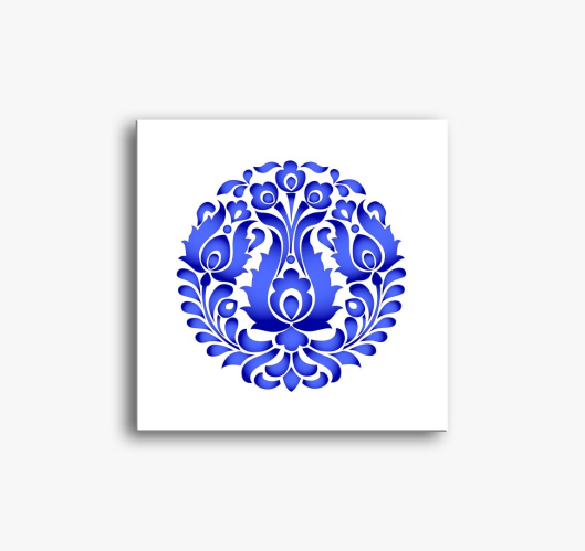 Magyaros modra slika na platnu