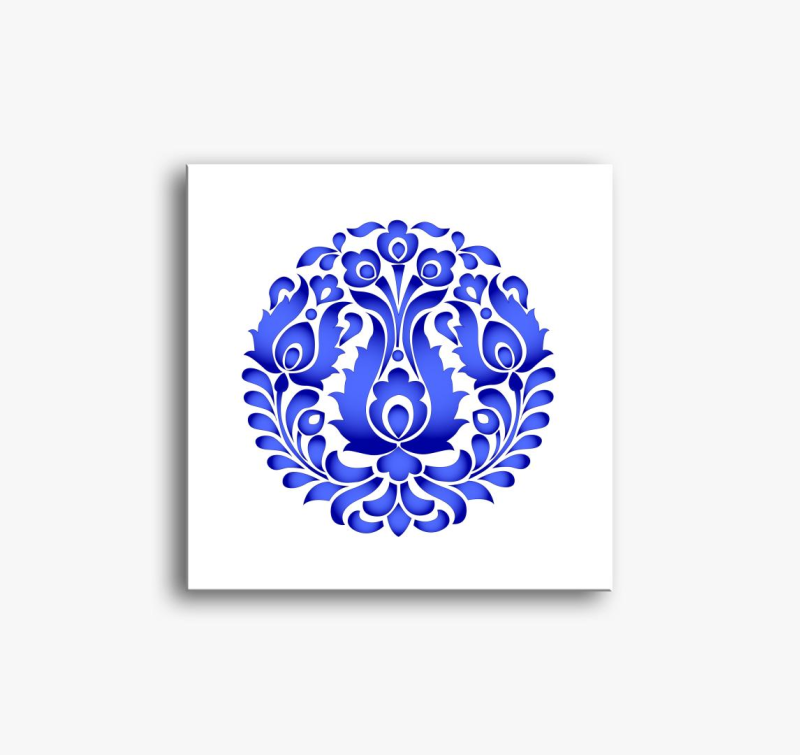 Magyaros modra slika na platnu