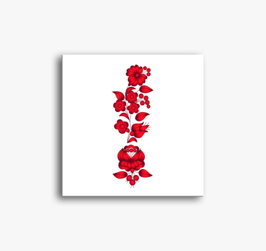 Rdeča slika na platnu