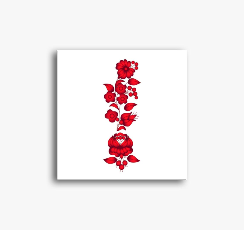 Rdeča slika na platnu