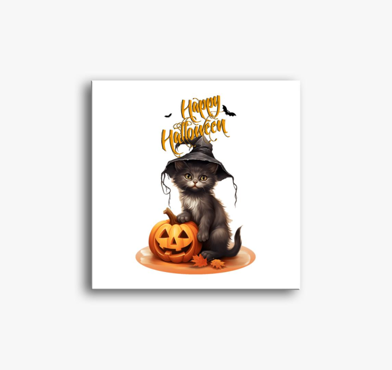 Cica in slika na platnu