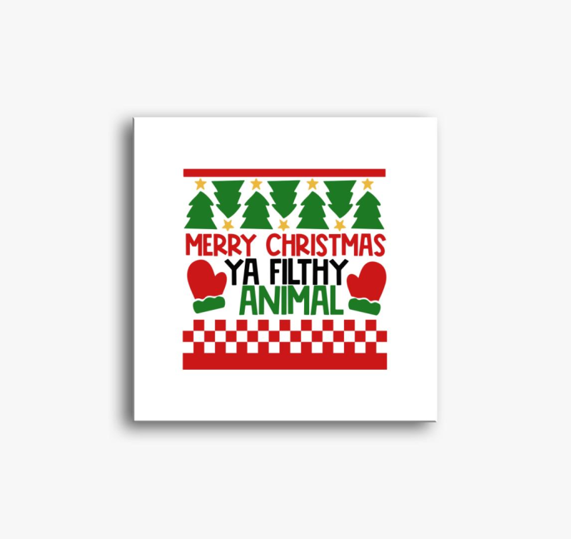 Merry Christmas Ya Filthy Animal slika na platnu