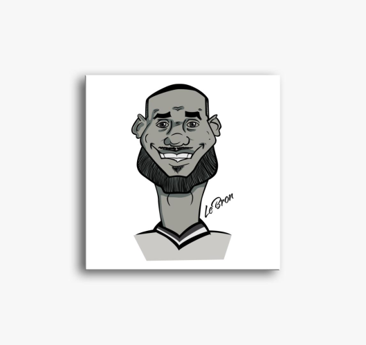 LeBron caricature slika na pla...