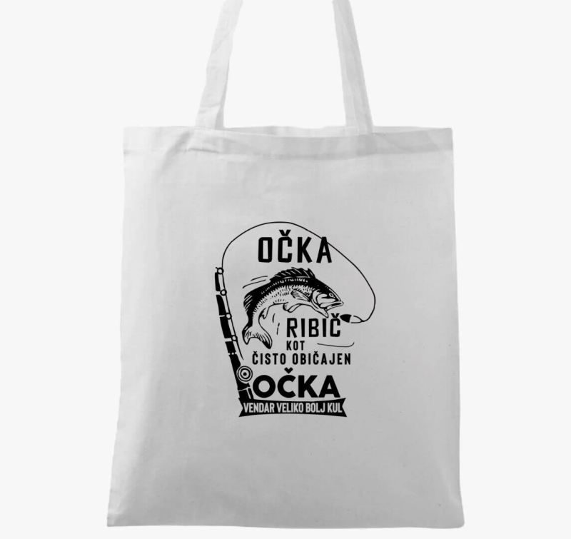 Očka ribič - nakupovalna vrečka za vse moške, ki so ljubitelji ribolova